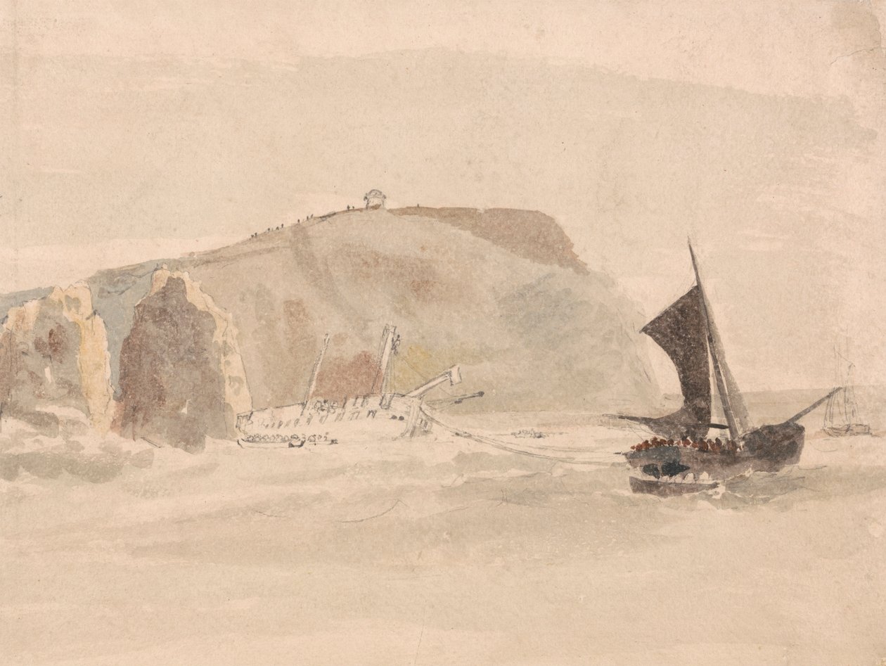 Scheepswrak bij de Needles, Isle of Wight door Peter DeWint
