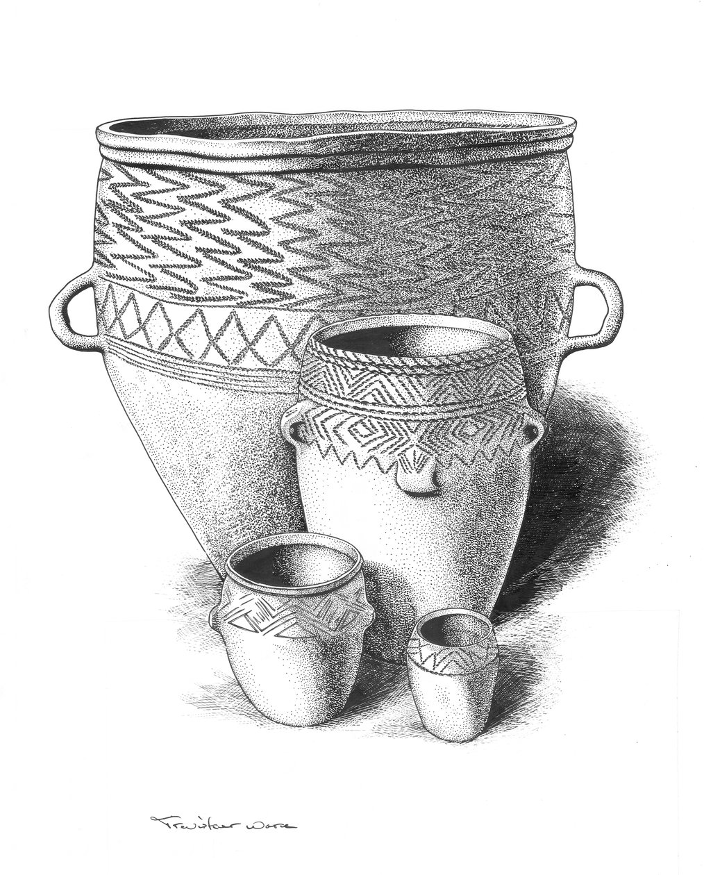 Bronstijd aardewerk door Peter Dunn