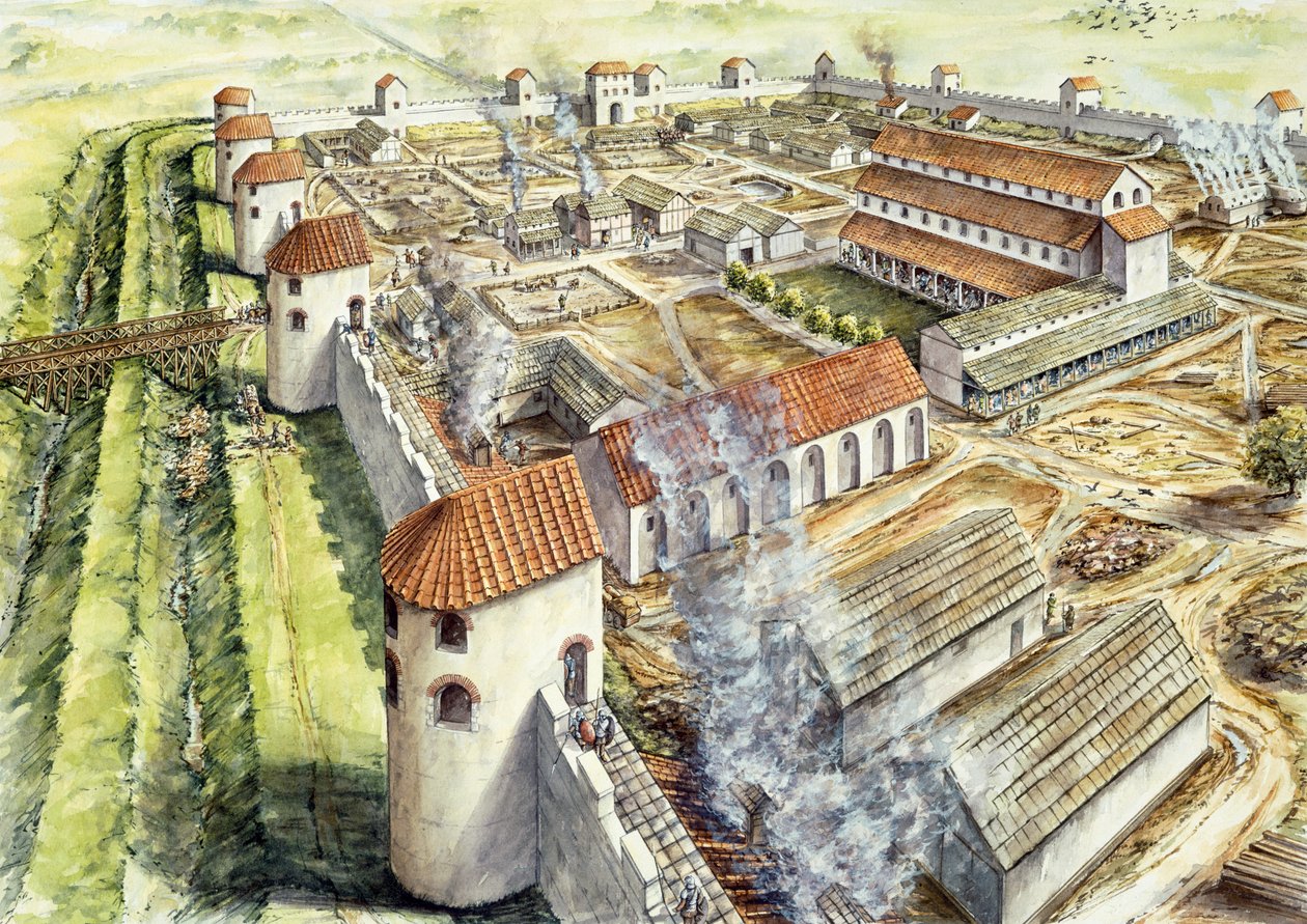 Portchester Castle, AD345 door Peter Dunn