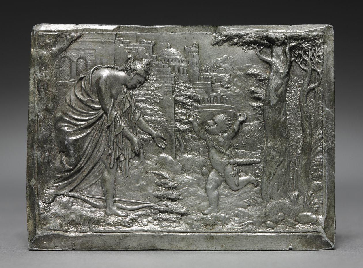 Cupido klaagt bij Venus, ca. 1540-1546 door Peter Flötner