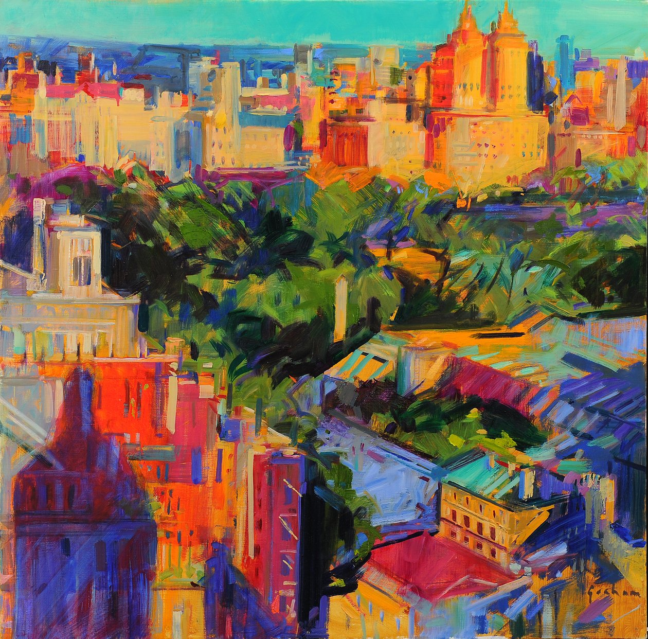 Boven Central Park door Peter Graham (Contemporary)