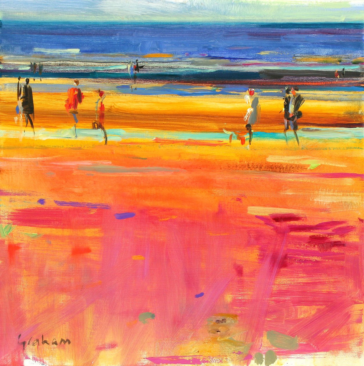 Boulevard de la Plage, 2011 door Peter Graham (Contemporary)