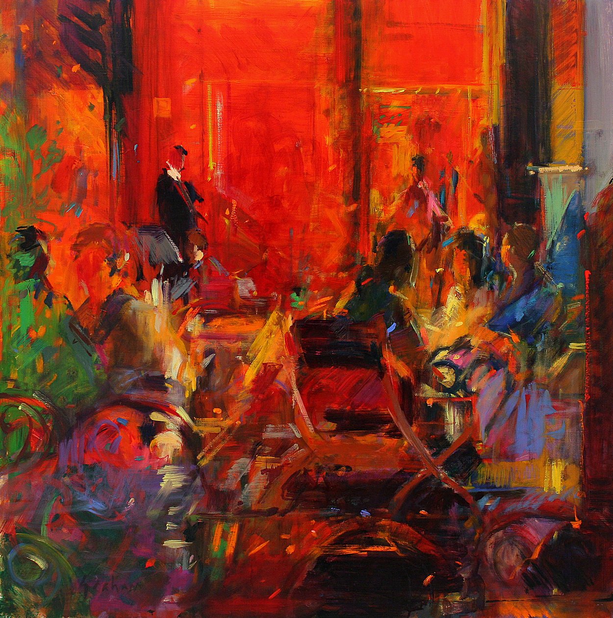 Grand Café, Ceret door Peter Graham (Contemporary)