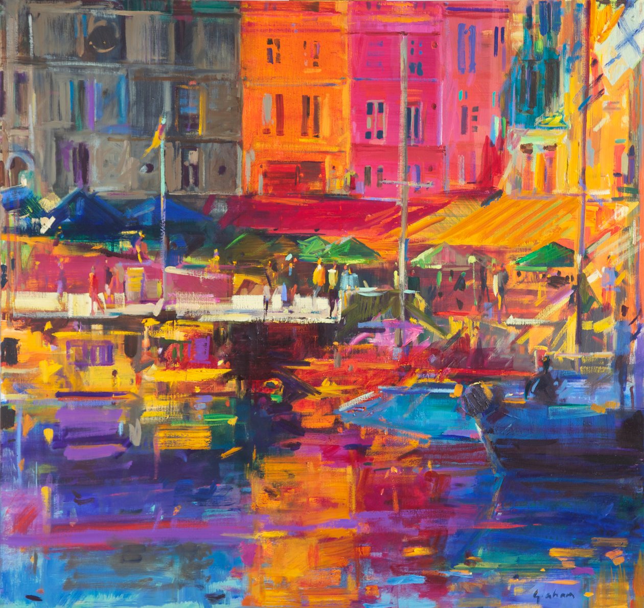 Haven van Honfleur, 2011 door Peter Graham (Contemporary)