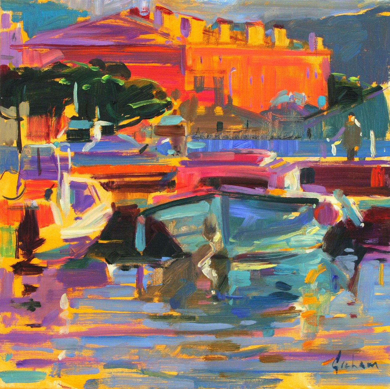 Le Bateau Dormir door Peter Graham (Contemporary)