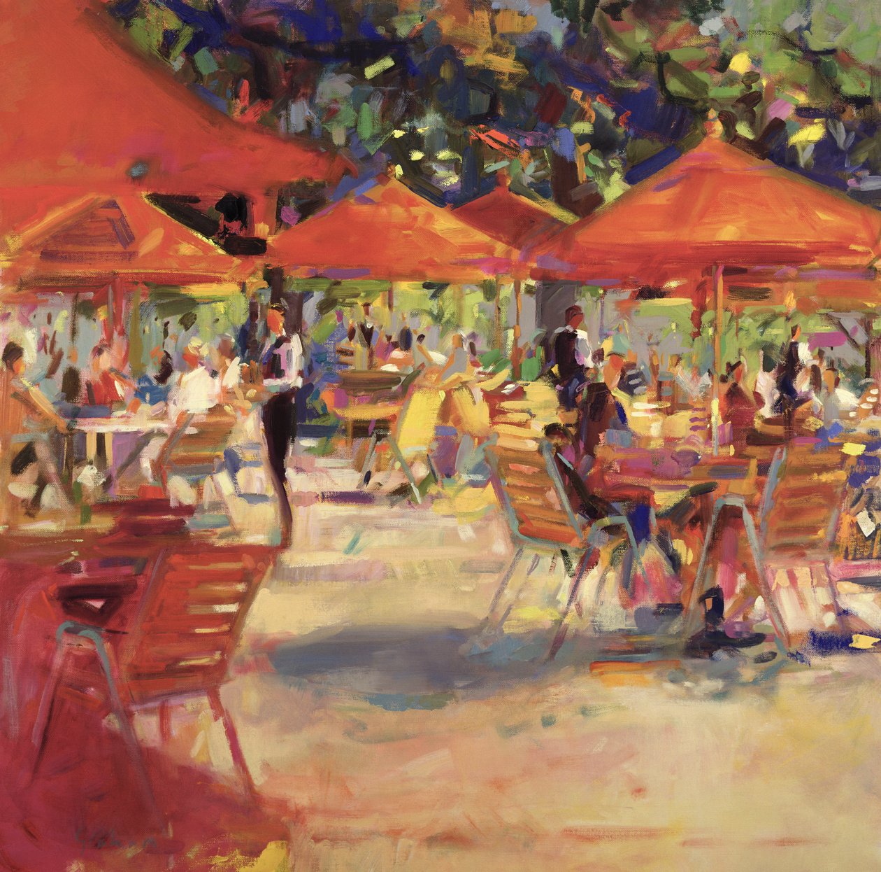Le Café du Jardin door Peter Graham (Contemporary)