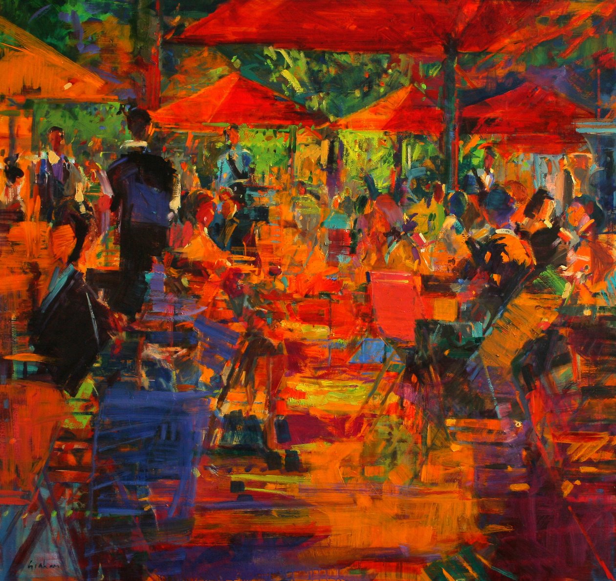 Le Grand Café, 2011 door Peter Graham (Contemporary)
