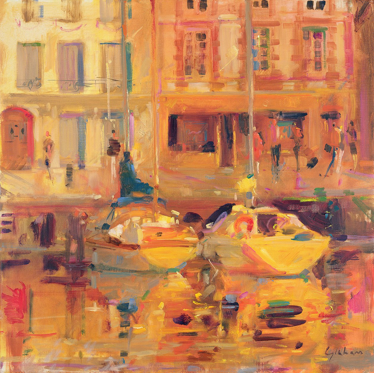 Les Deux Bateaux door Peter Graham (Contemporary)