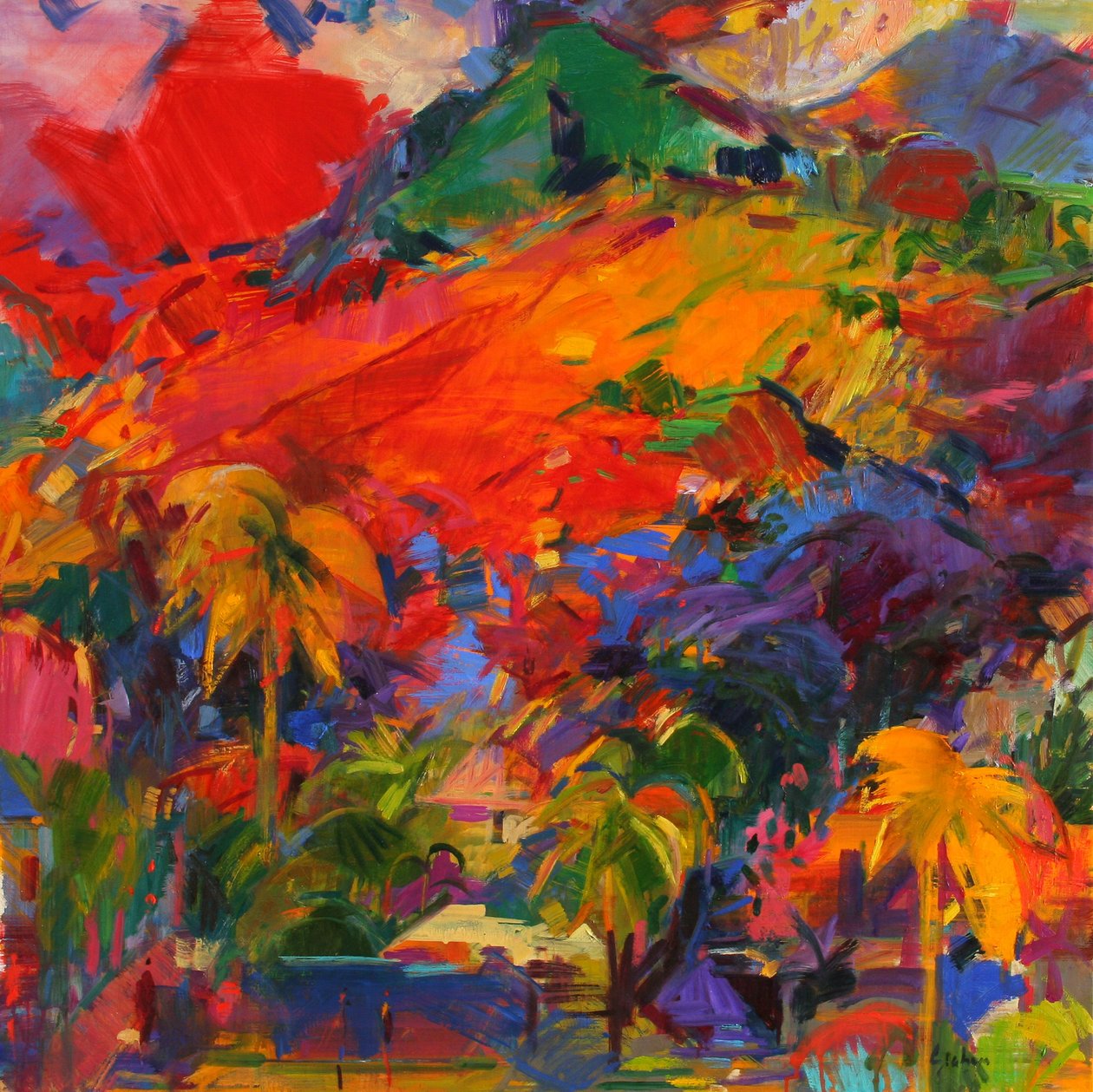 Polynesisch landschap, 2011 door Peter Graham (Contemporary)
