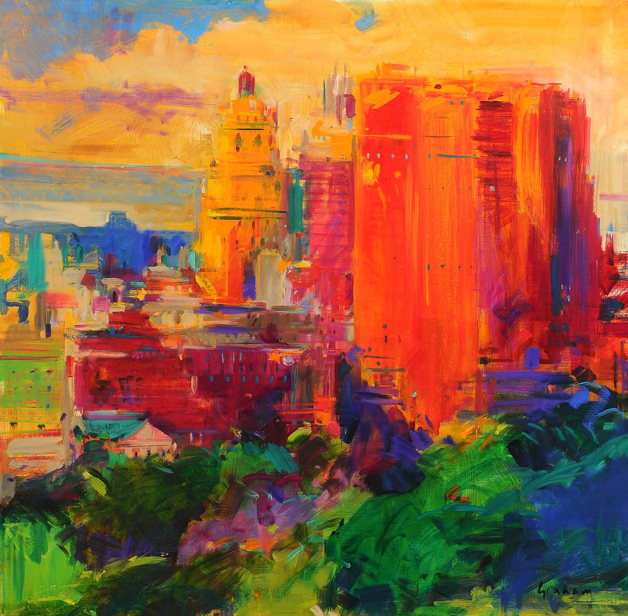 The Majestic, New York door Peter Graham (Contemporary)