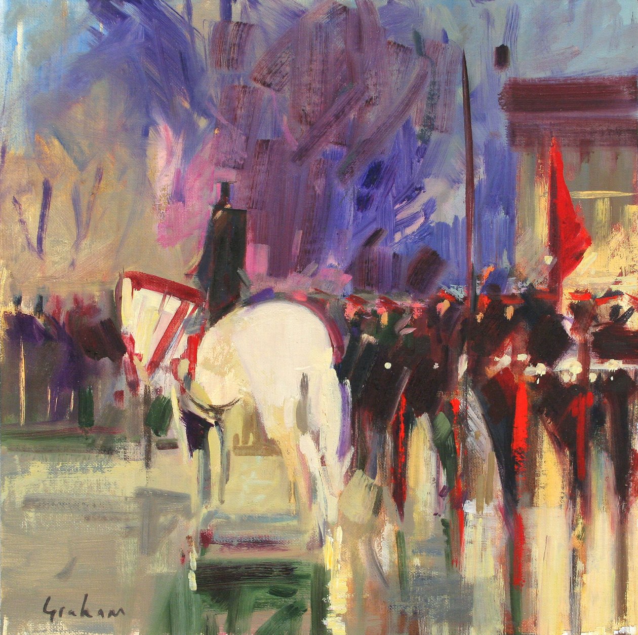 Het oorlogspaard, Sandhurst door Peter Graham (Contemporary)
