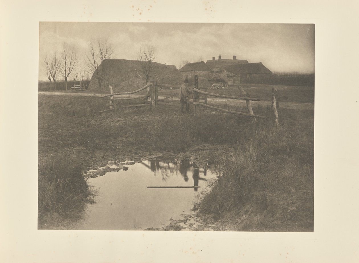 Een moerasboerderij door Peter Henry Emerson