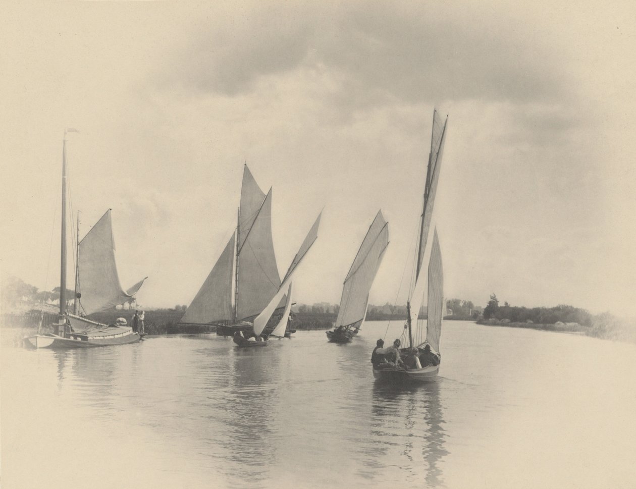 Een zeilwedstrijd in Horning door Peter Henry Emerson