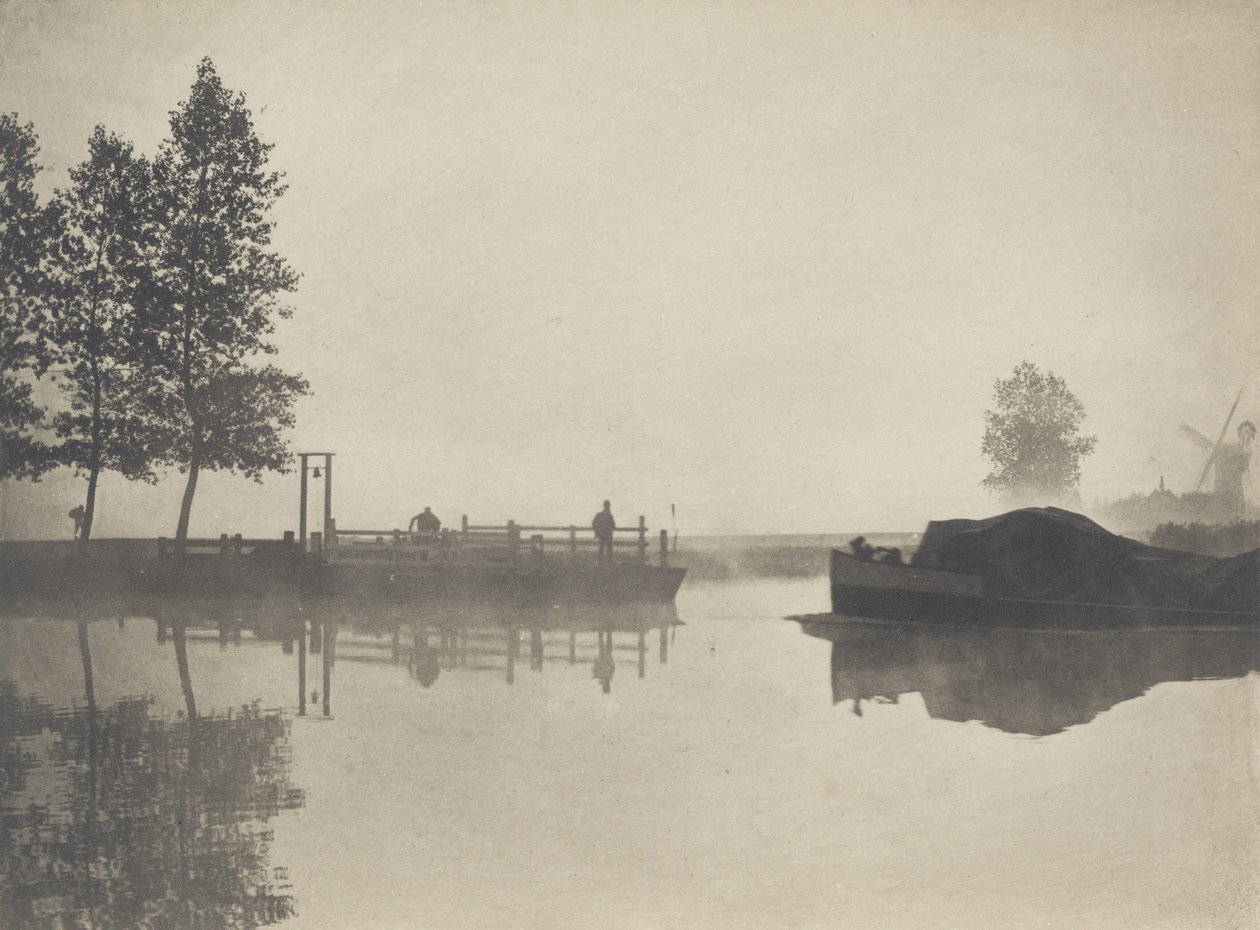Buckenham Ferry,1890-1891, gedrukt 1893 (foto) door Peter Henry Emerson