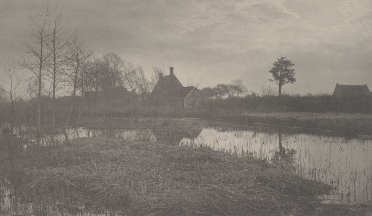 Avond,1886 (foto) door Peter Henry Emerson