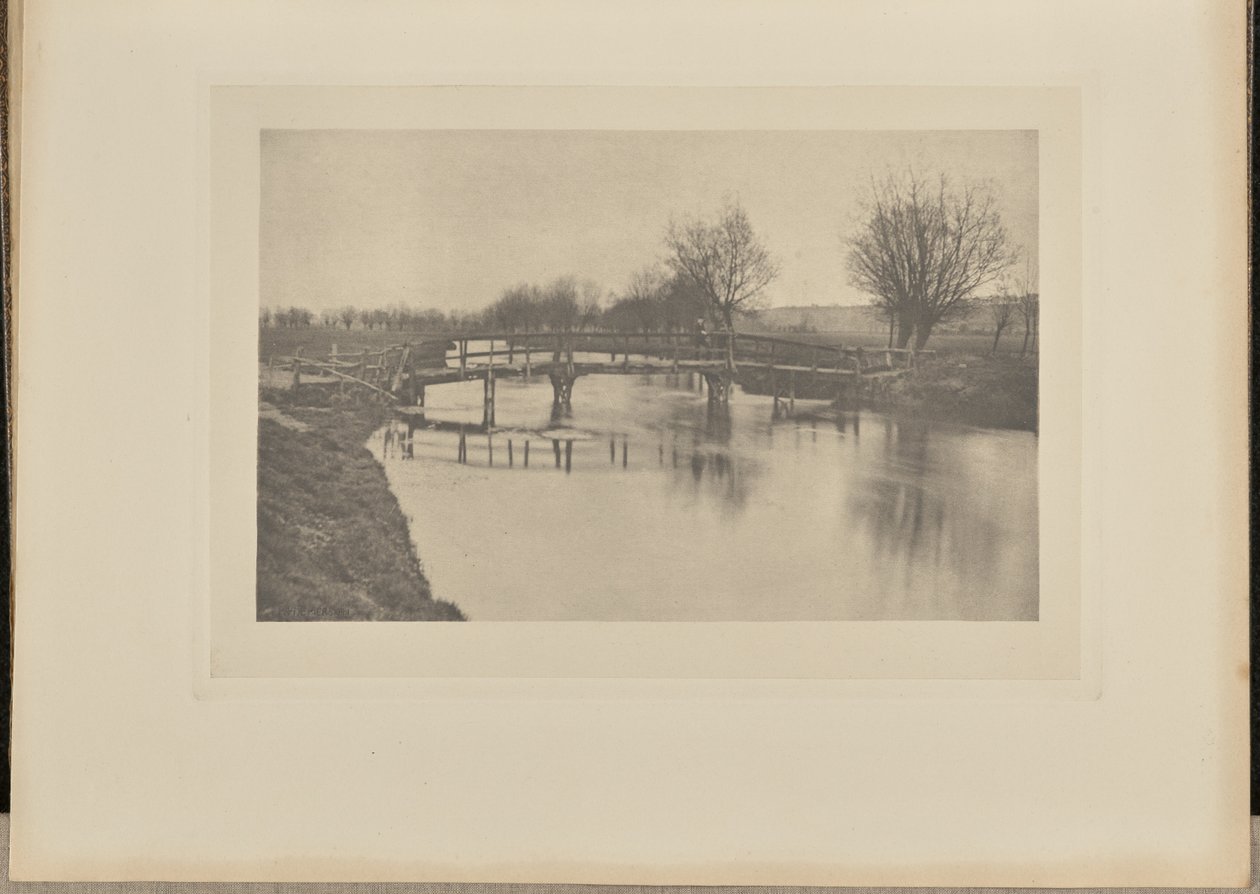 Loopbrug bij Cheshunt door Peter Henry Emerson