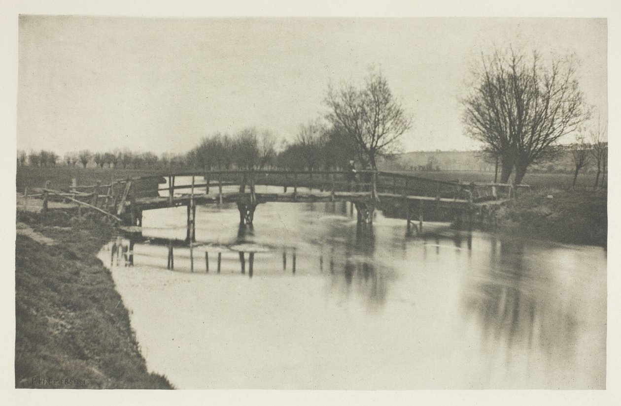 Loopbrug bij Chestnut door Peter Henry Emerson