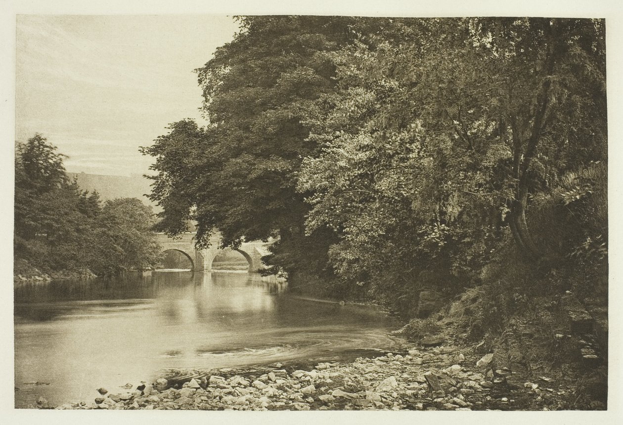 Rowsley Bridge, aan de Derwent door Peter Henry Emerson
