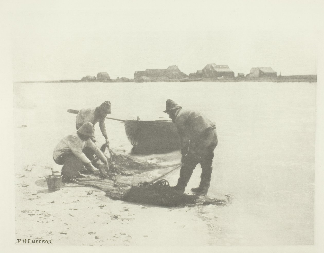 Smelten aan de rivier Blythe (Suffolk) door Peter Henry Emerson