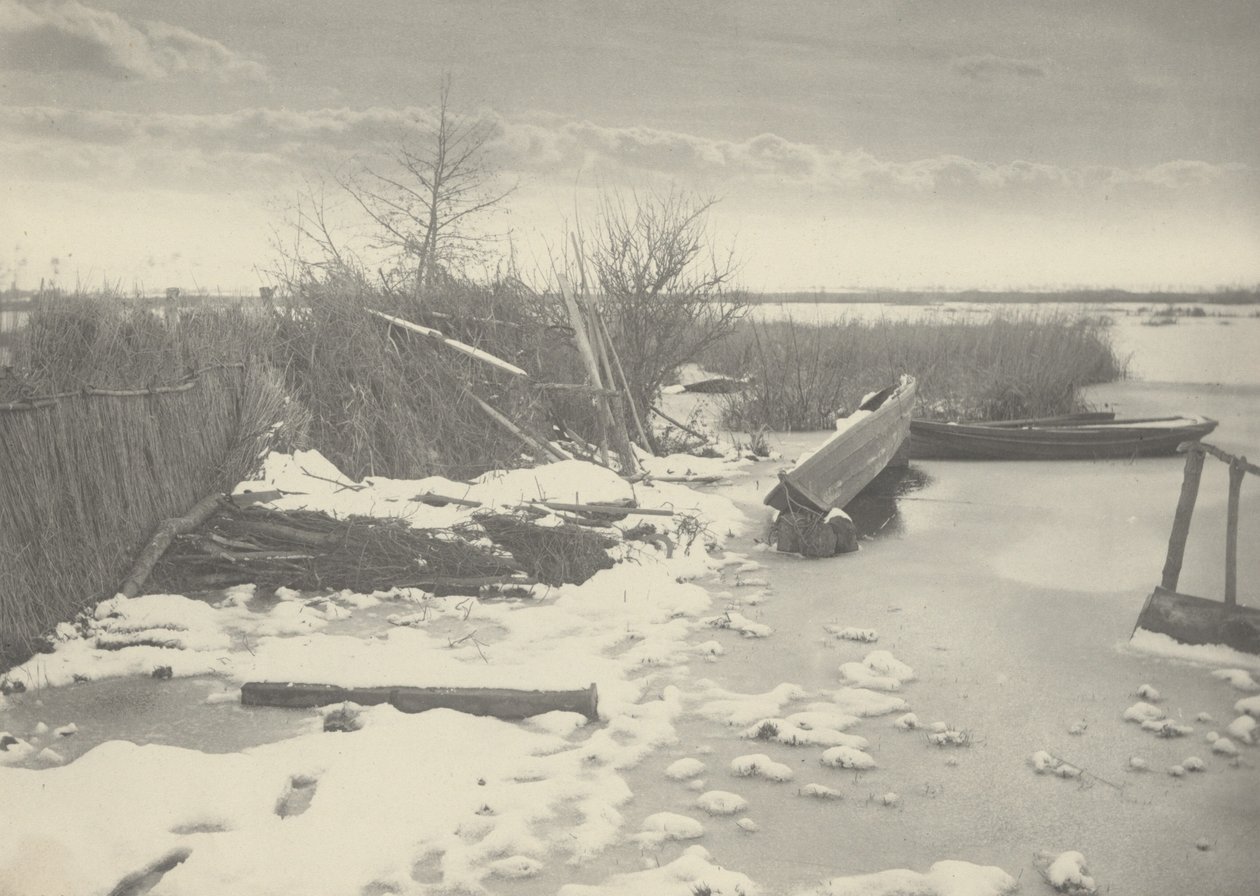 De eerste vorst,1886 (foto) door Peter Henry Emerson