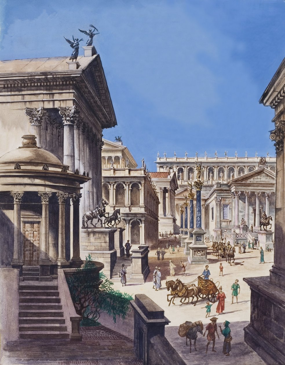 Het forum (gouache op papier) door Peter Jackson