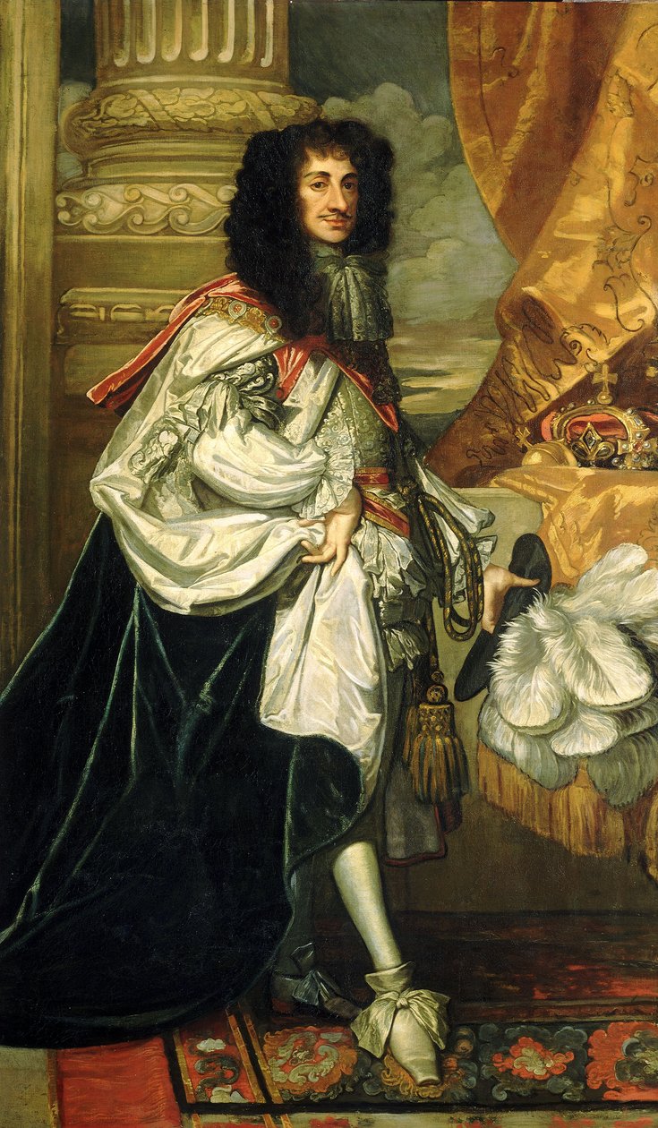 Karel II, c.1670 door Peter Lely
