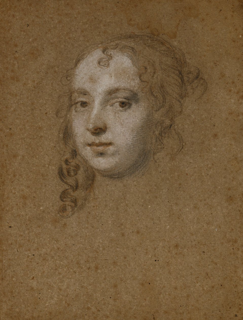Portret Hoofd van een Dame door Peter Lely
