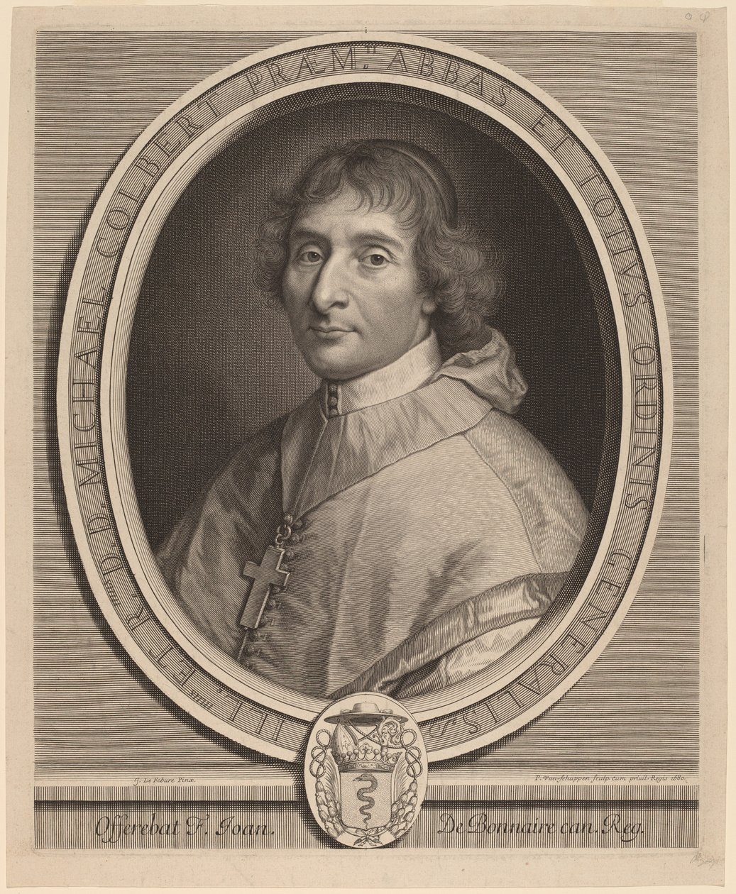 Michel Colbert door Peter Ludwig van Schuppen after Claude Lefebvre