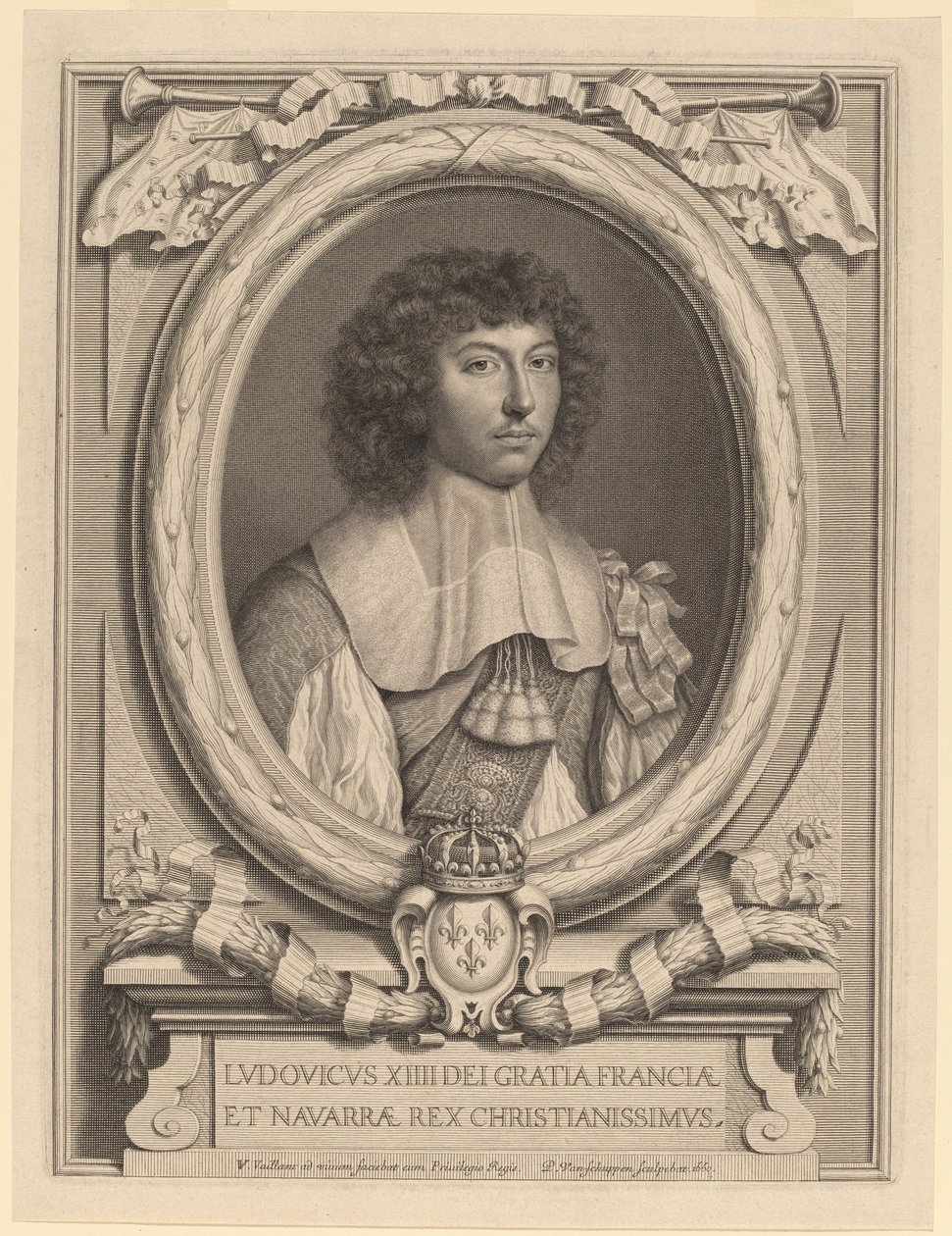 Lodewijk XIV door Peter Ludwig van Schuppen after Wallerant Vaillant
