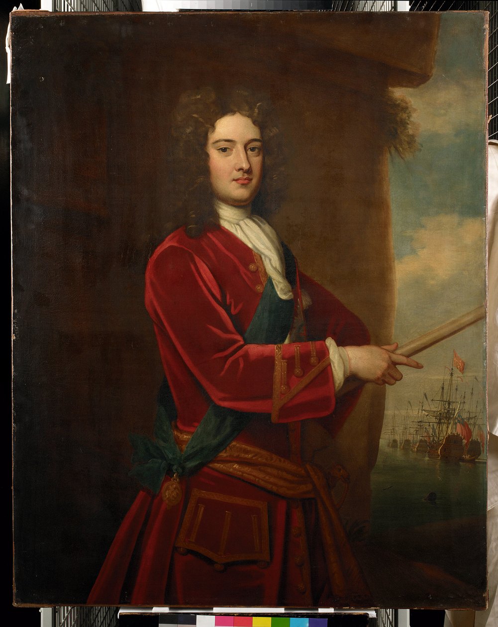 Portret van admiraal James Berkeley door Peter Monamy