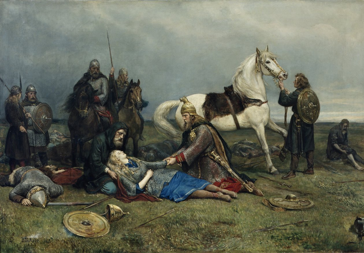 De dood van de Walkure door Peter Nicolai Arbo