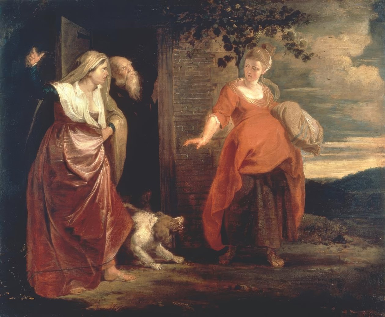 Het vertrek van Hagar door Peter Paul Rubens
