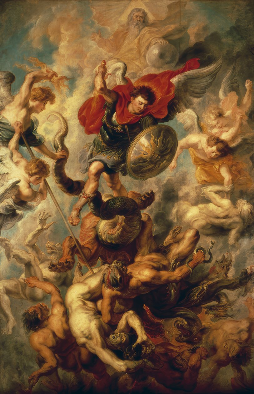 Val van de engelen door Peter Paul Rubens