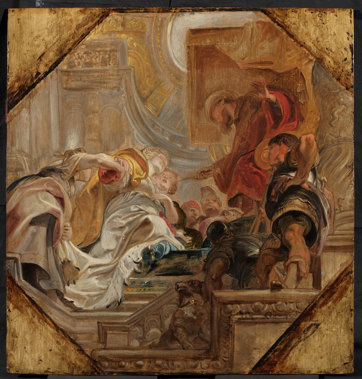 Esther voor Ahasveros door Peter Paul Rubens