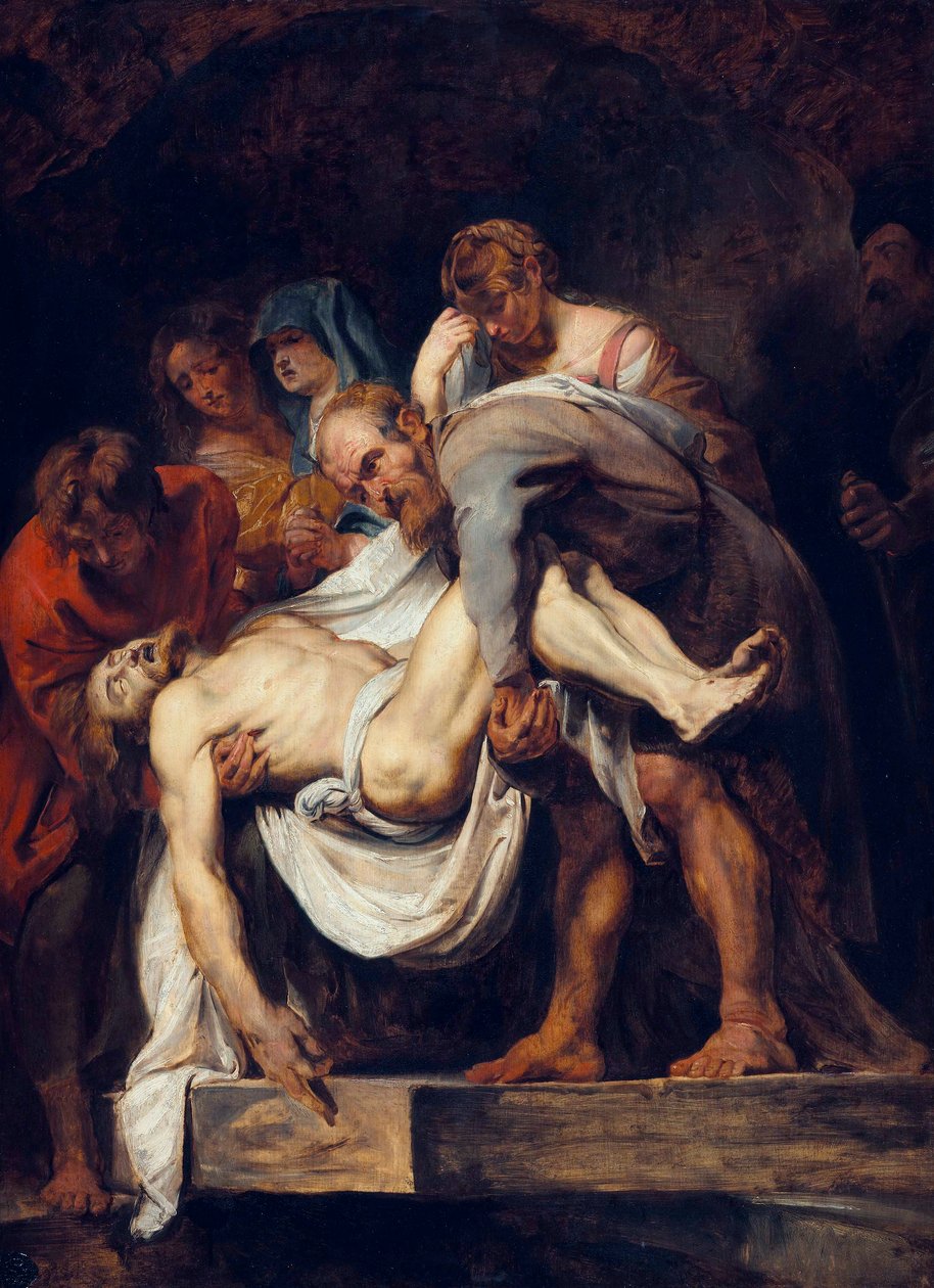 Frans:  The Entombment The Entombment door Peter Paul Rubens