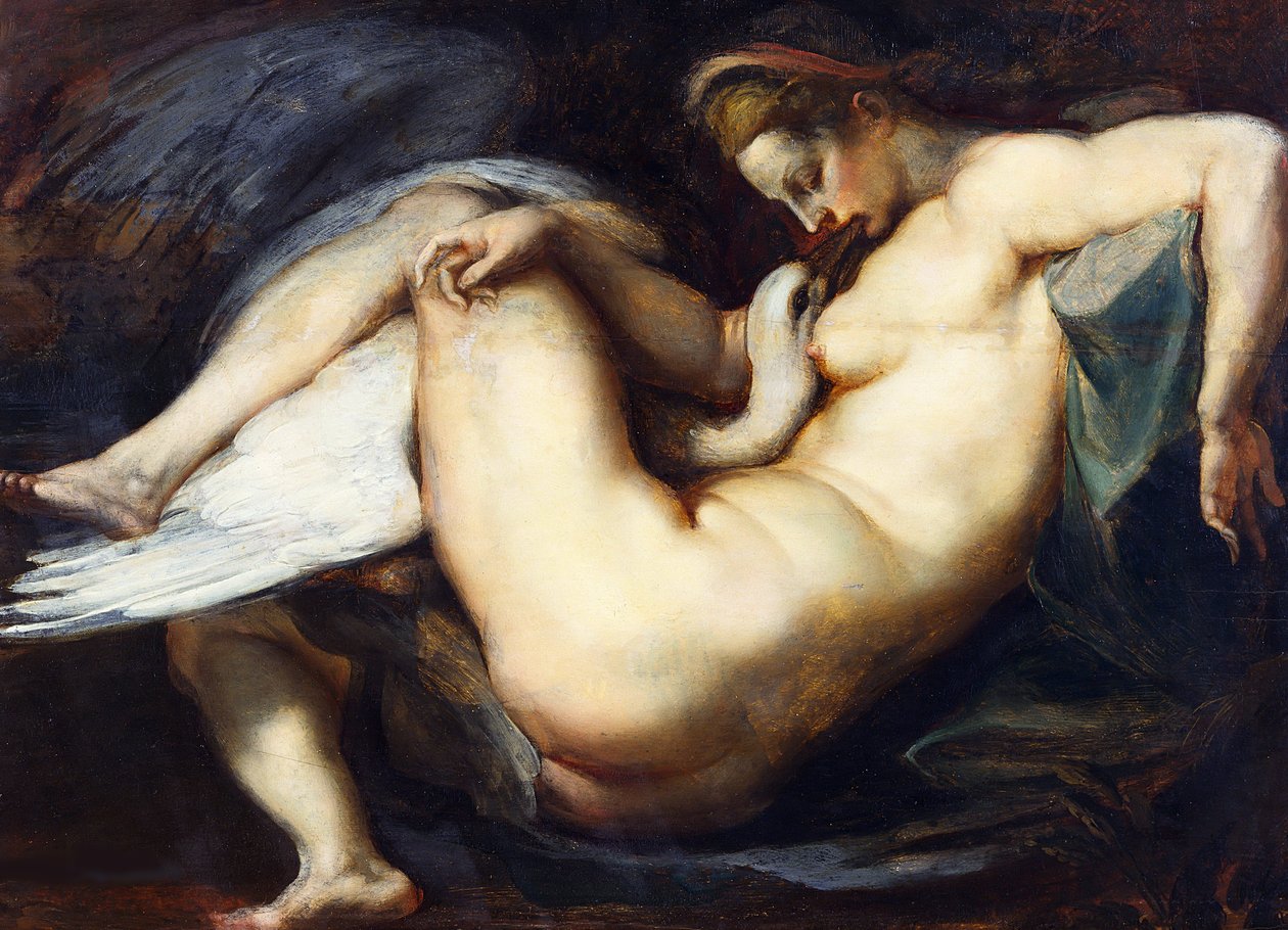 Leda en de Zwaan, 1598-1599 door Peter Paul Rubens
