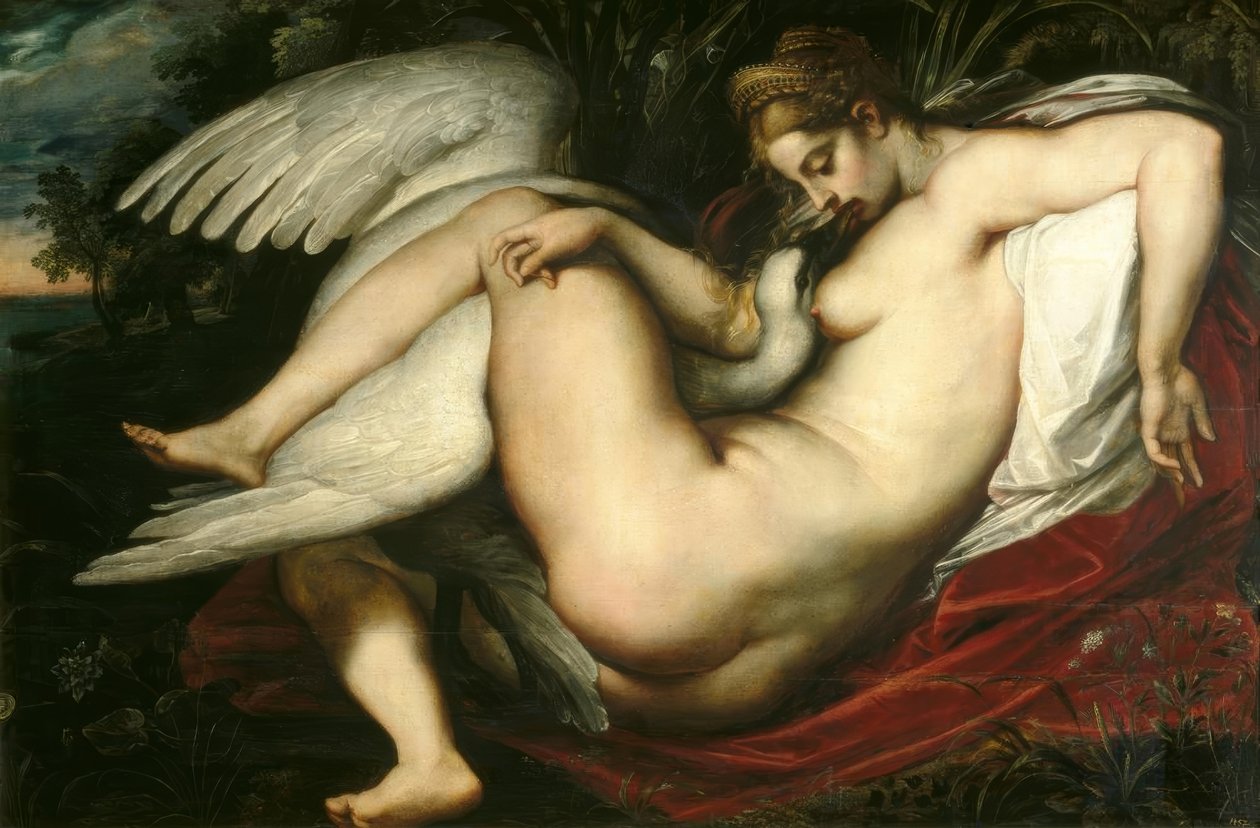 Leda met de zwaan door Peter Paul Rubens