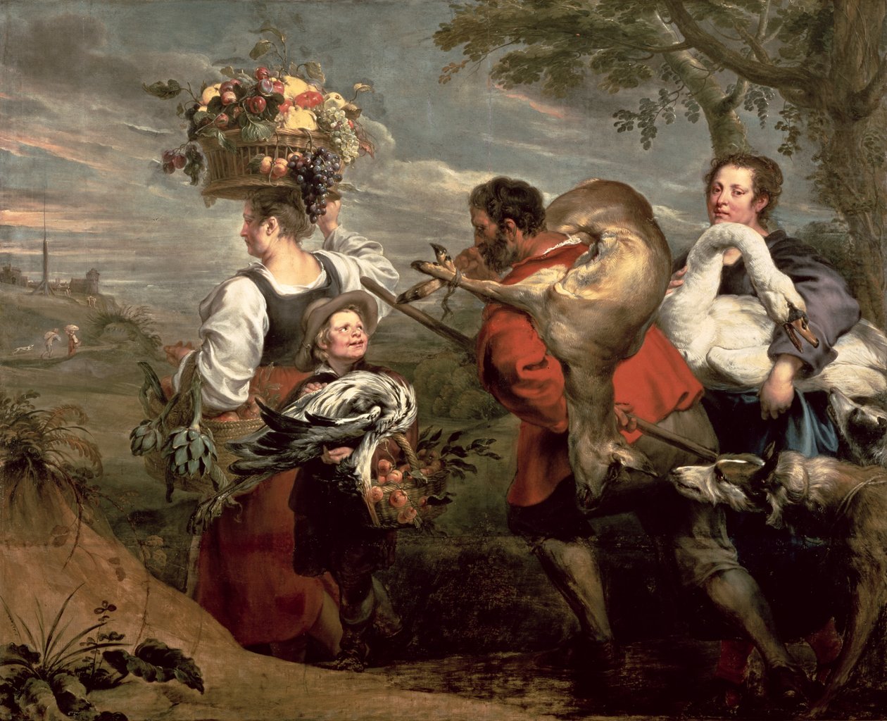 Boeren op weg naar de markt door Peter Paul Rubens
