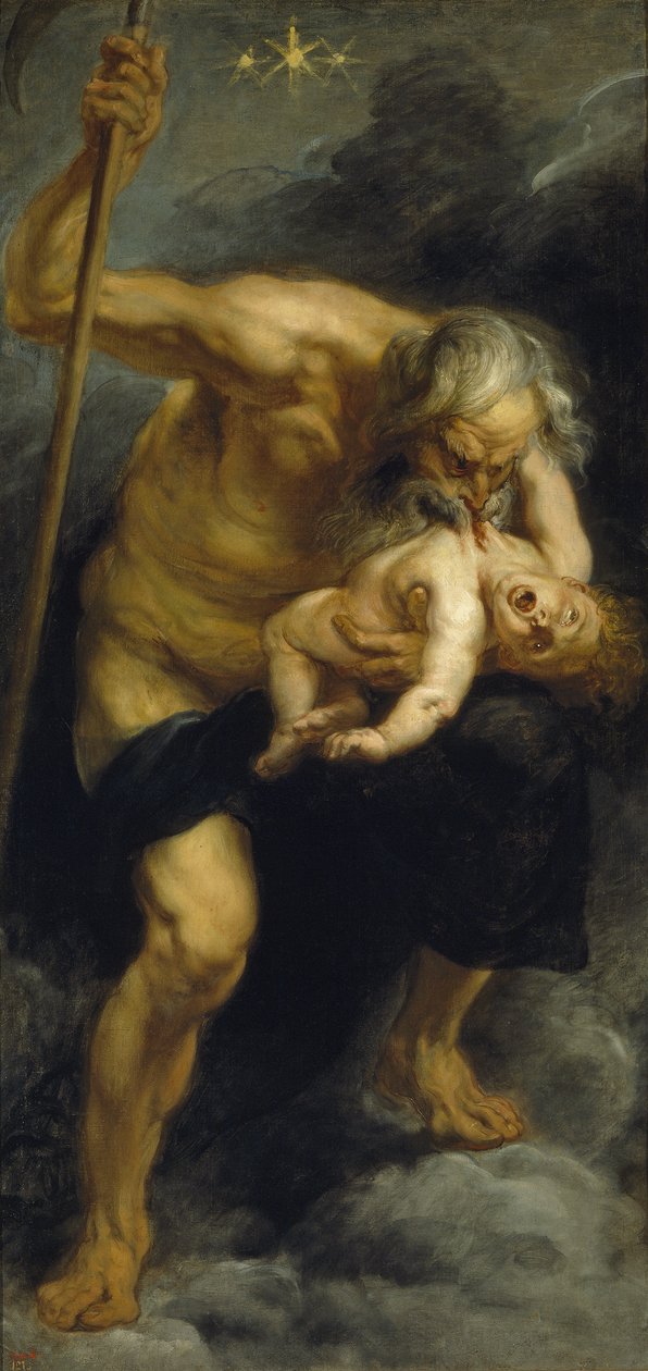 Saturnus die zijn zoon verslindt, 1636-1638 door Peter Paul Rubens