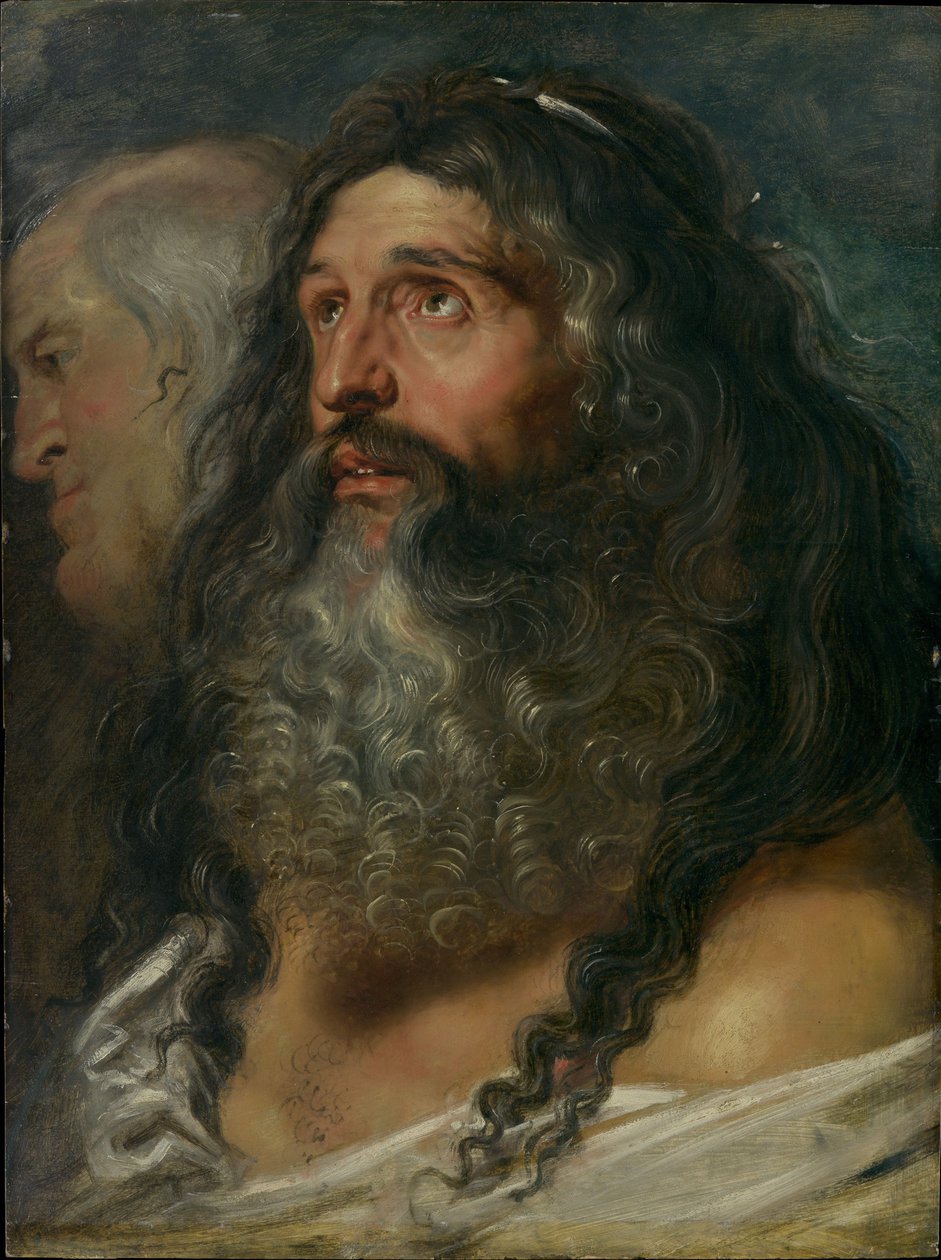 Studie van Twee Hoofden, c.1609 door Peter Paul Rubens