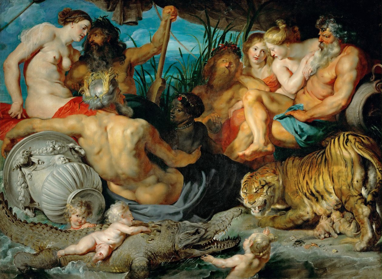 De vier continenten door Peter Paul Rubens