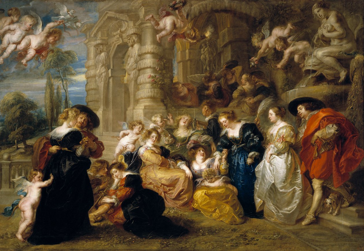 De tuin der liefde door Peter Paul Rubens