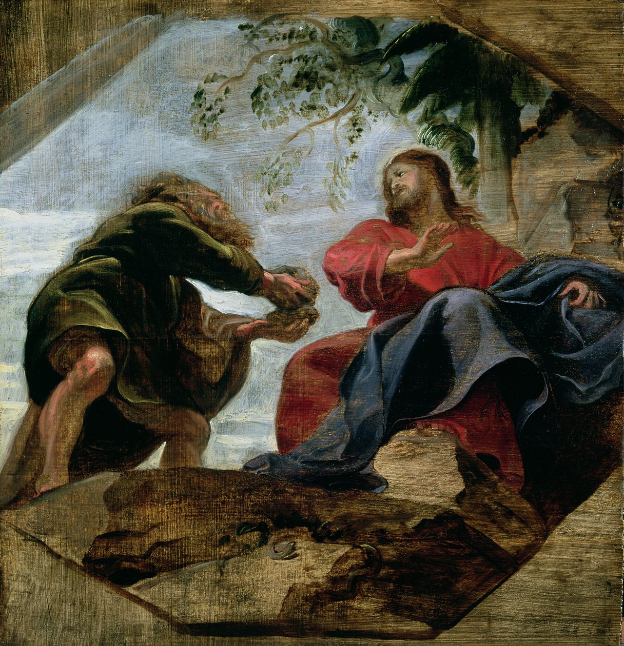 De Verleiding van Christus, 1620 door Peter Paul Rubens