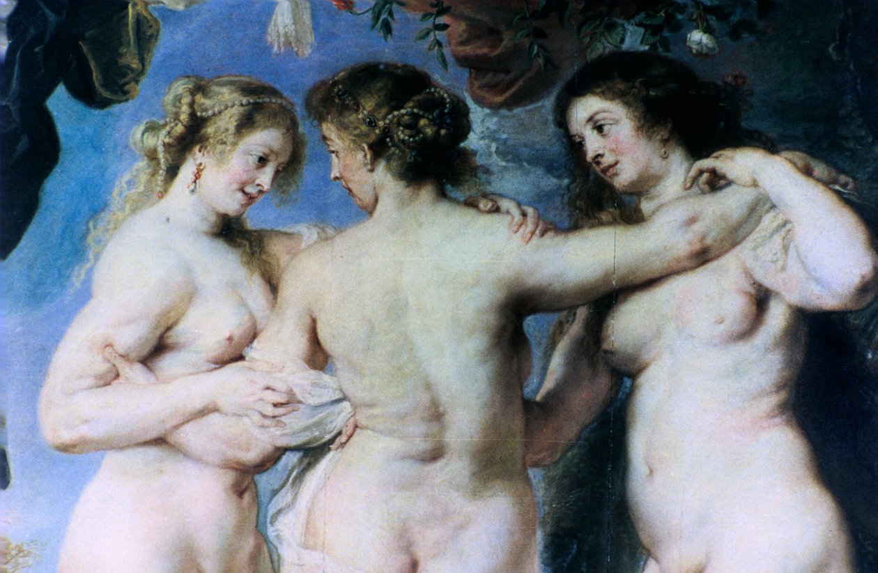 De drie Gratiën (detail), c1636-1638 door Peter Paul Rubens