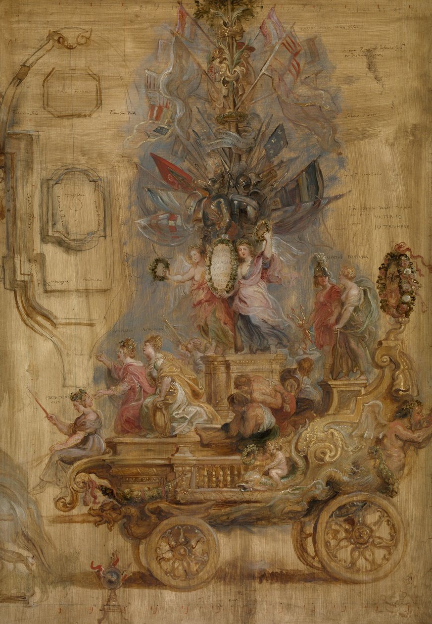 De triomfwagen van Kallo, 1638 door Peter Paul Rubens