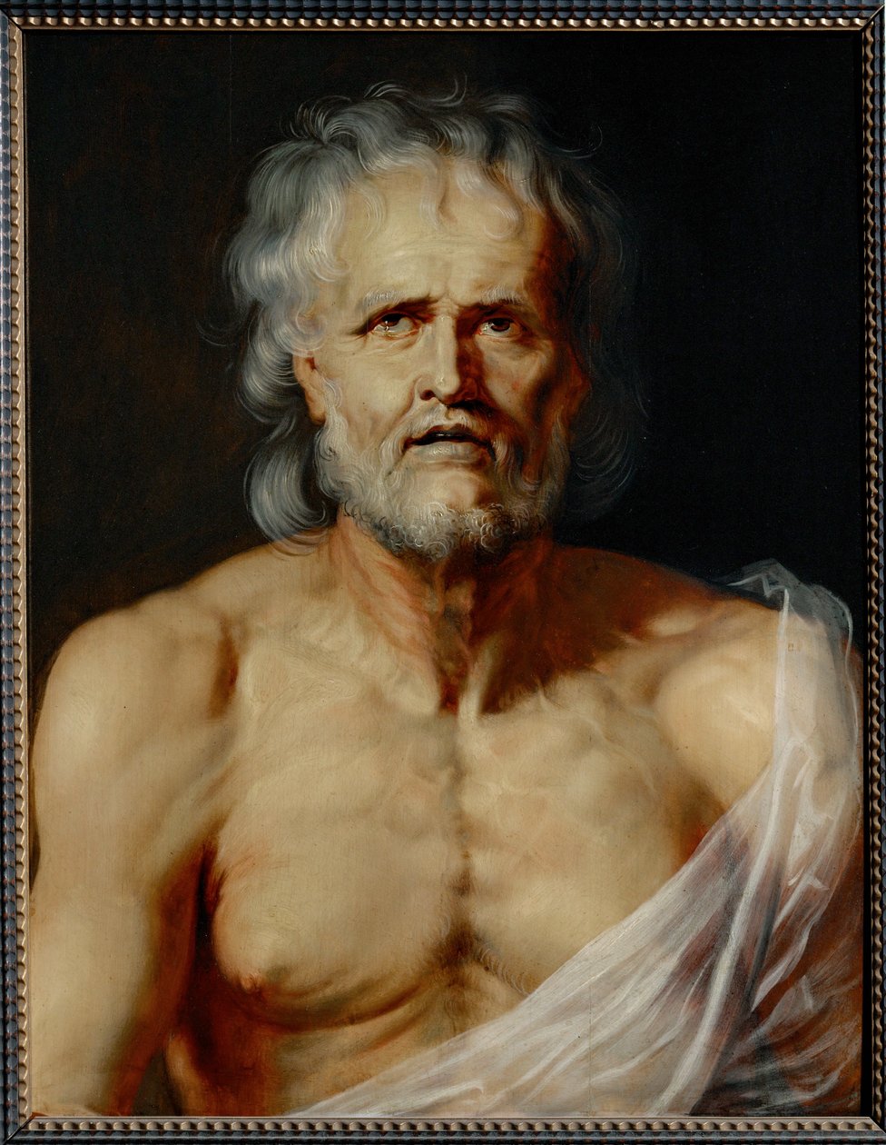 De stervende Seneca (schilderij op hout) door Peter Paul Rubens