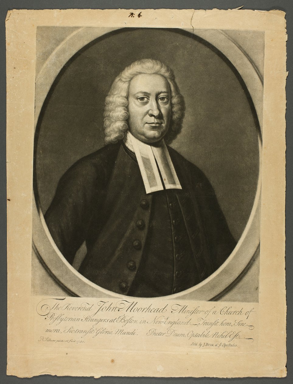 Reverend John Moorhead door Peter Pelham