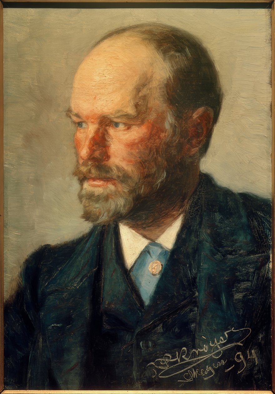 Portret van de schilder Michael Ancher door Peder Severin Krøyer