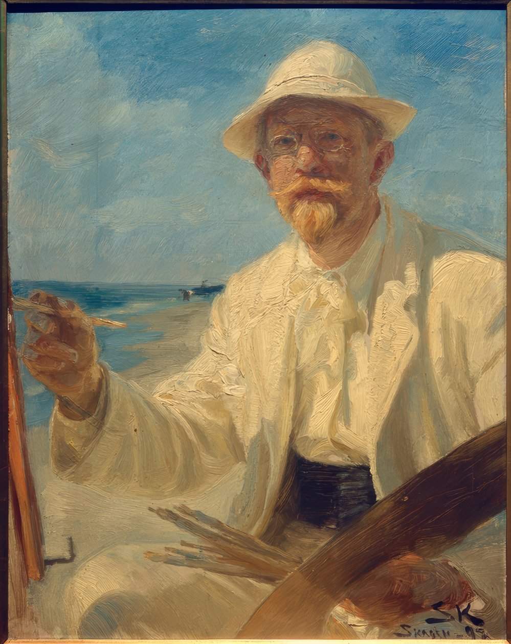 Zelfportret van de kunstenaar door Peder Severin Krøyer