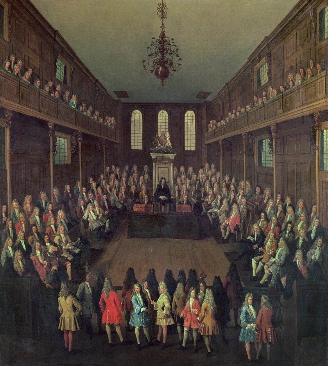 Het Lagerhuis in Zitting, 1710 door Peter Tillemans
